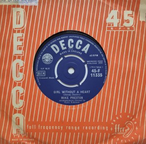 Mike Preston: Girl Wthout a Heart F11335 