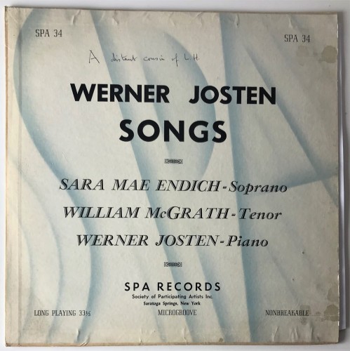 SPA34 Saramae Endich, William McGrath, Werner Josten Songs.jpg