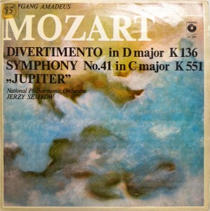 Mozart In D Major K136/ Symphony No.41LP SX1955 VG